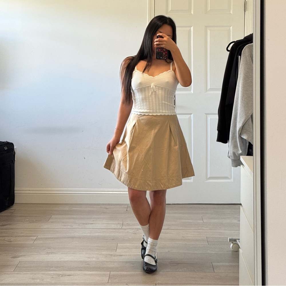 Ralph Lauren Tan Circle Skirt - Picture 2 of 5
